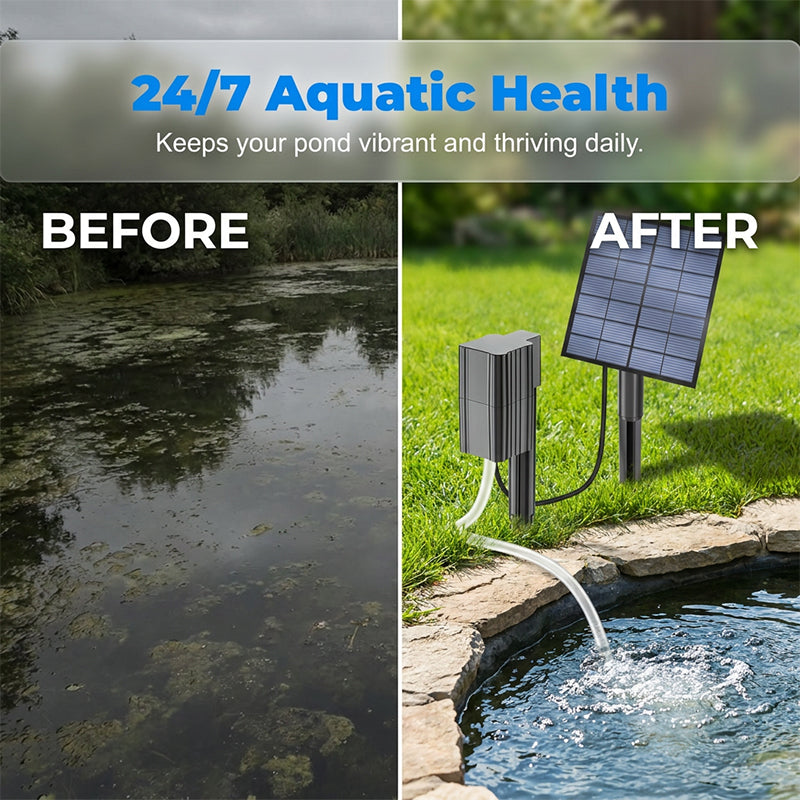 ⚡ 50% DE DESCONTO AGORA! ✨Aerador solar para lago com bomba de ar