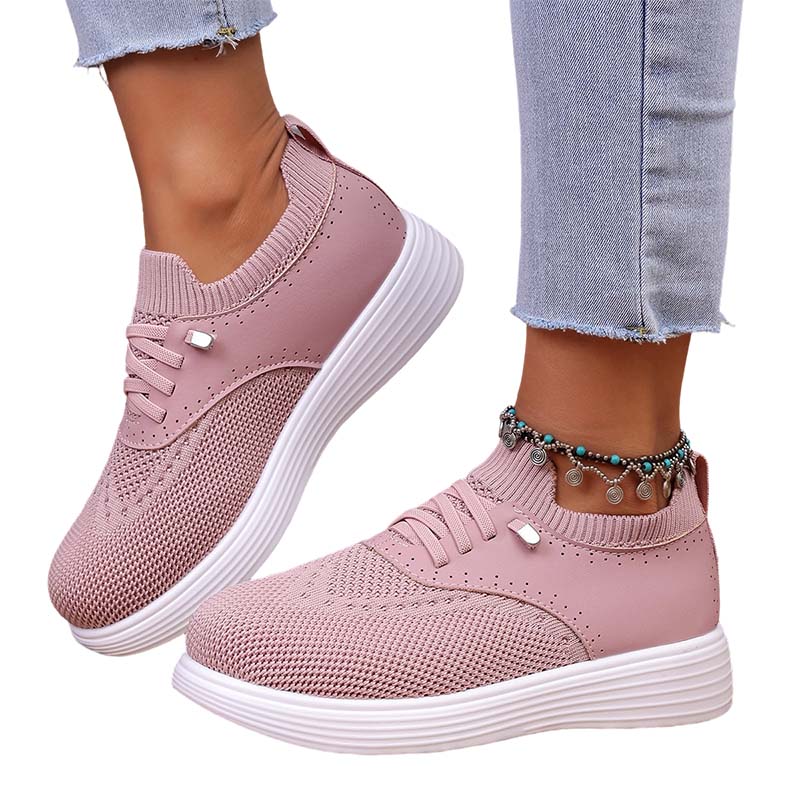 👟✨ Tênis feminino respirável slip-on confortável leve para caminhada diária