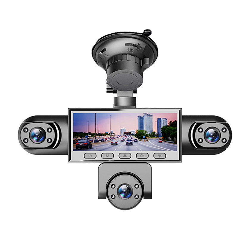 🚗📹 Câmera Veicular HD 1080P com 5 Câmeras – Proteção completa do seu carro com visão panorâmica e gravação contínua