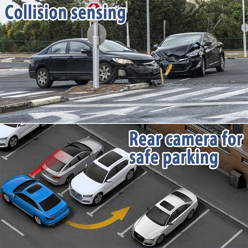 🚗📹 Câmera Veicular HD 1080P com 5 Câmeras – Proteção completa do seu carro com visão panorâmica e gravação contínua