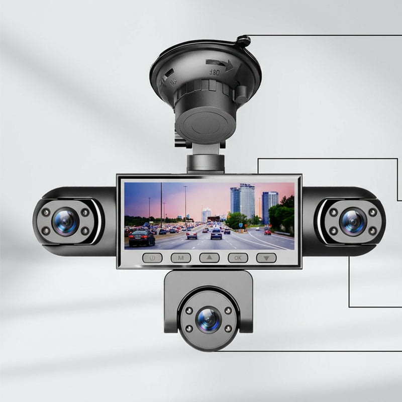 🚗📹 Câmera Veicular HD 1080P com 5 Câmeras – Proteção completa do seu carro com visão panorâmica e gravação contínua
