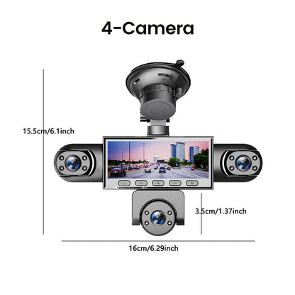🚗📹 Câmera Veicular HD 1080P com 5 Câmeras – Proteção completa do seu carro com visão panorâmica e gravação contínua