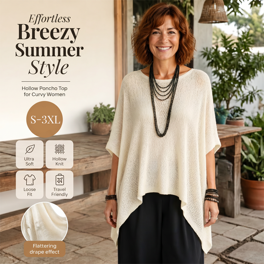 Top in maglia da donna con maniche a pipistrello traforate