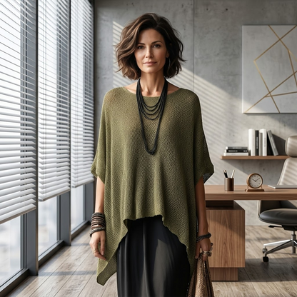 ⌛Limited-Time Offer-Women’s Hollow-Out Batwing Sleeve Knit Top