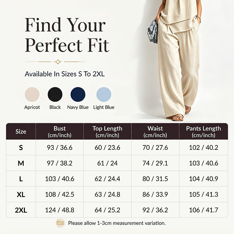 👗✨Set da donna composto da top asimmetrico e pantaloni a gamba larga – Uno stile chic e disinvolto con pantaloni a gamba larga🔥