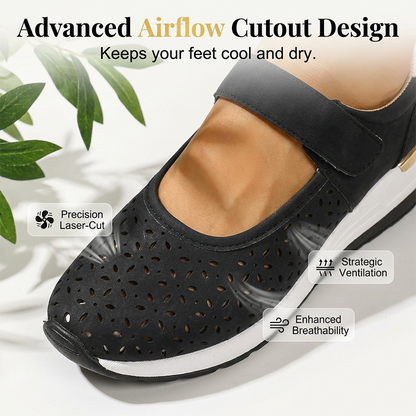 Scarpe con plateau e aperture laterali traspiranti da donna