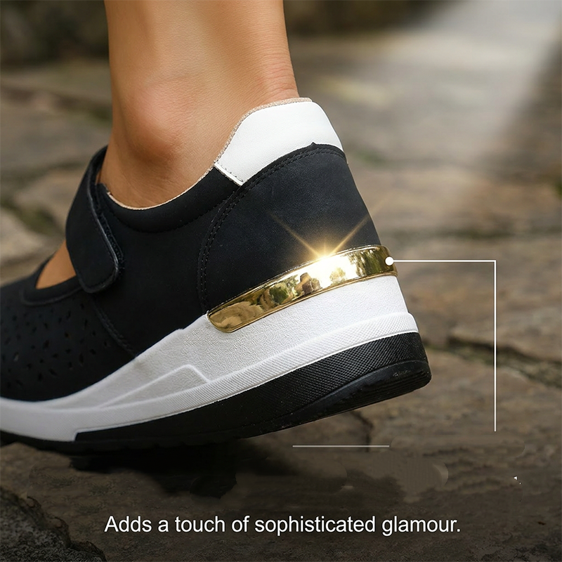 Scarpe con plateau e aperture laterali traspiranti da donna