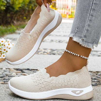 ✨ Tênis Feminino Flyknit Sem Cadarço – Leve, Respirável e Confortável Para o Dia Todo