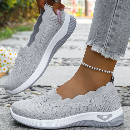 ✨ Tênis Feminino Flyknit Sem Cadarço – Leve, Respirável e Confortável Para o Dia Todo