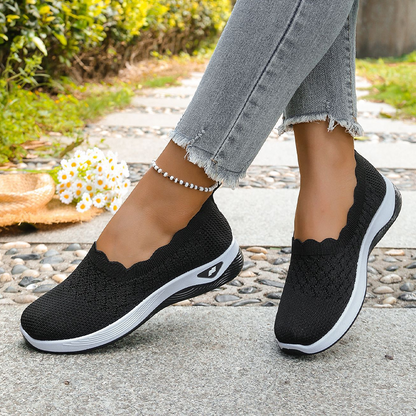 ✨ Tênis Feminino Flyknit Sem Cadarço – Leve, Respirável e Confortável Para o Dia Todo