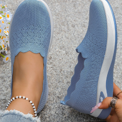 ✨ Tênis Feminino Flyknit Sem Cadarço – Leve, Respirável e Confortável Para o Dia Todo