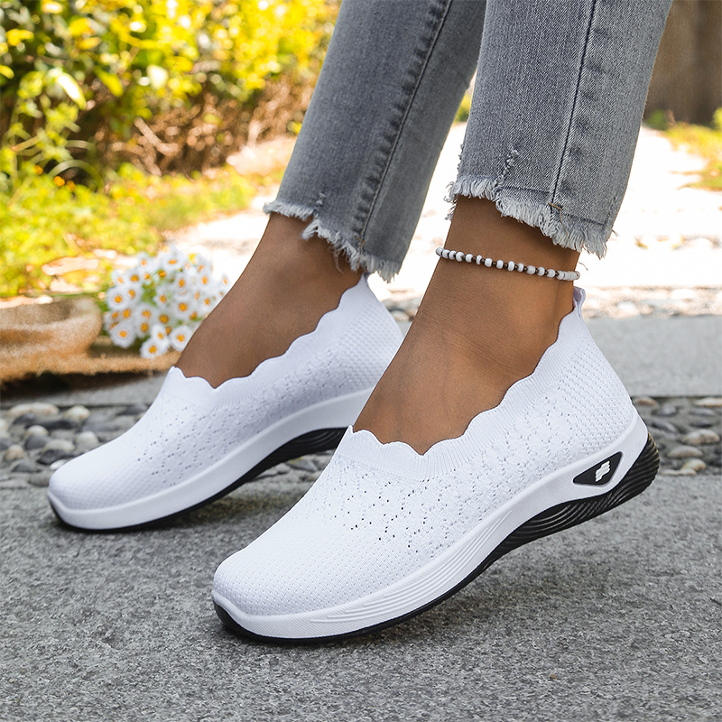 ✨ Tênis Feminino Flyknit Sem Cadarço – Leve, Respirável e Confortável Para o Dia Todo
