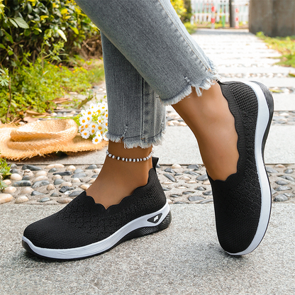 ✨ Tênis Feminino Flyknit Sem Cadarço – Leve, Respirável e Confortável Para o Dia Todo