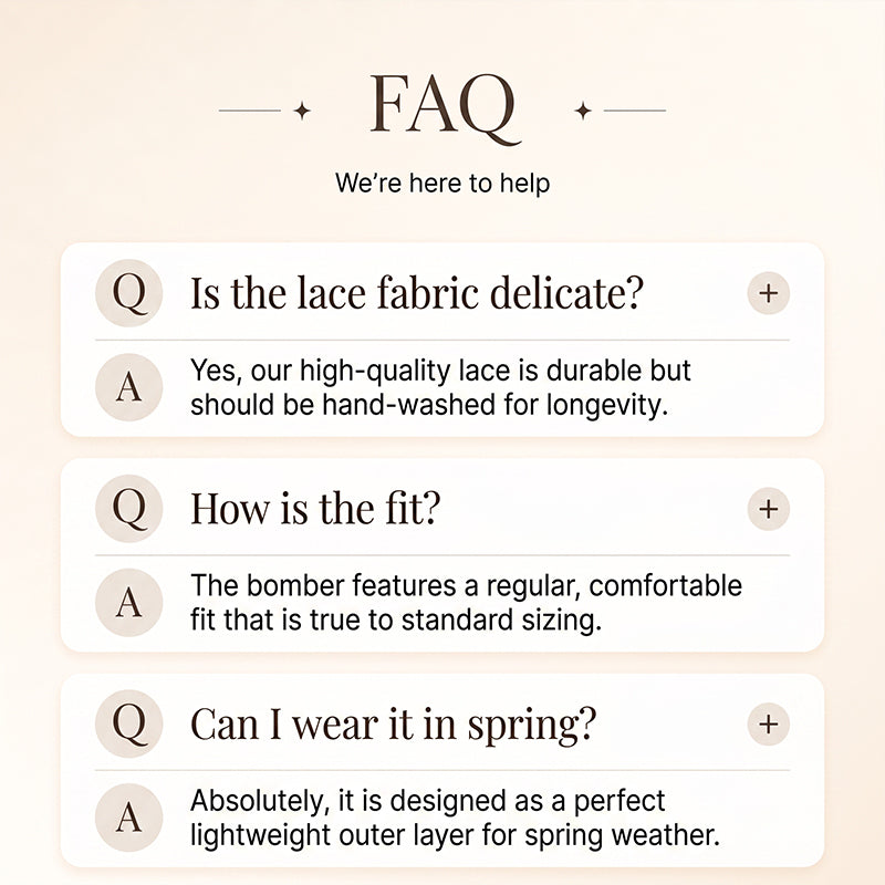 ⌛Oferta por tempo limitado – Jaqueta estilo aviador elegante em renda com motivos florais para mulheres