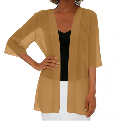 🌟 Casaco de malha leve, transparente e aberto – arejado, versátil e perfeito para usar em camadas – ideal para dias quentes, praia e lazer – look feminino com uma transparência elegante