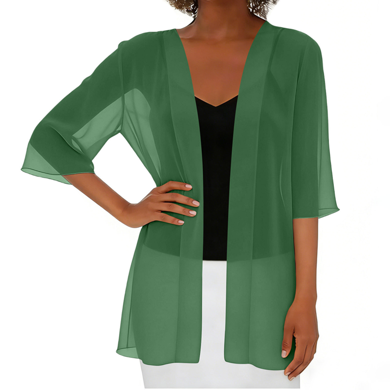 🌟 Casaco de malha leve, transparente e aberto – arejado, versátil e perfeito para usar em camadas – ideal para dias quentes, praia e lazer – look feminino com uma transparência elegante