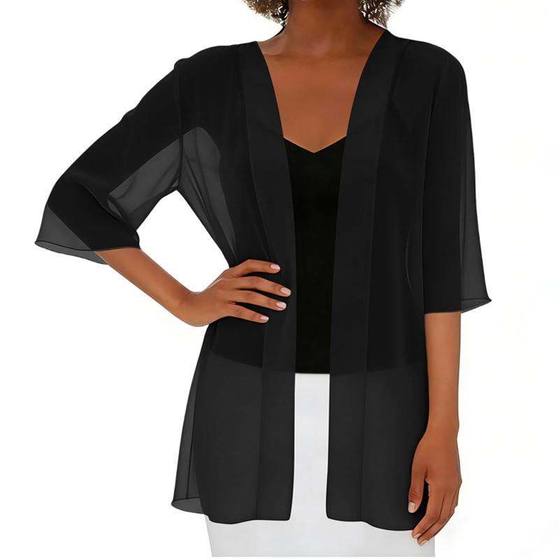🌟 Casaco de malha leve, transparente e aberto – arejado, versátil e perfeito para usar em camadas – ideal para dias quentes, praia e lazer – look feminino com uma transparência elegante