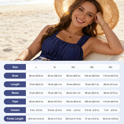 👙✨ Maiô Feminino 2 Peças com Saia – Controle abdominal, conforto plus size e elegância para praia e piscina