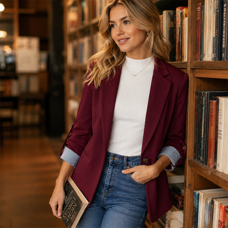 ☀️🧥Novidades - Blazer tipo cardigã elegante – Caimento suave e estilo versátil, do ambiente de trabalho à noite