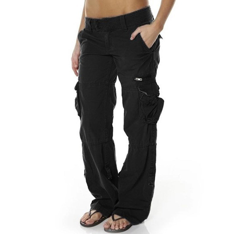 👖✨ Calça Cargo Feminina Wide Leg – Estilo vintage, conforto e bolsos espaçosos para o dia a dia