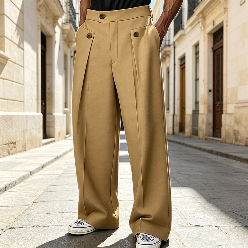 🔥👖 50% OFF! Calça Masculina de Perna Reta Resistente a Rugas – Elegante, Confortável e Versátil