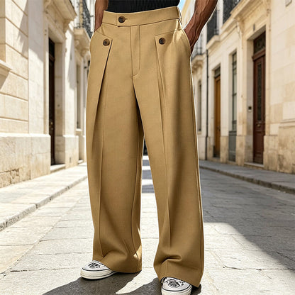 🔥👖 50% OFF! Calça Masculina de Perna Reta Resistente a Rugas – Elegante, Confortável e Versátil