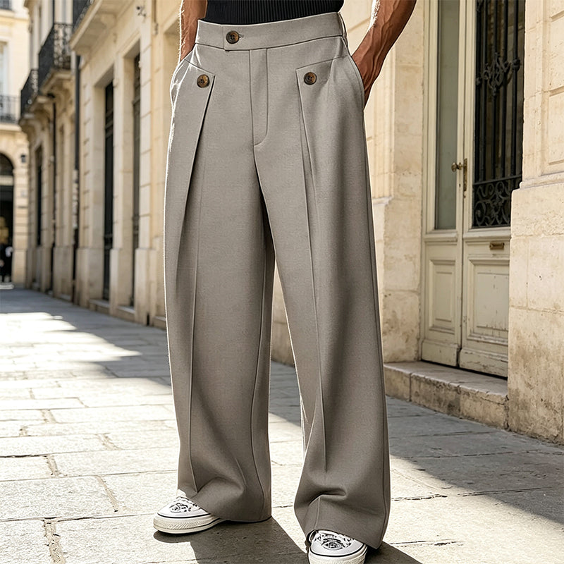 🔥👖 50% OFF! Calça Masculina de Perna Reta Resistente a Rugas – Elegante, Confortável e Versátil