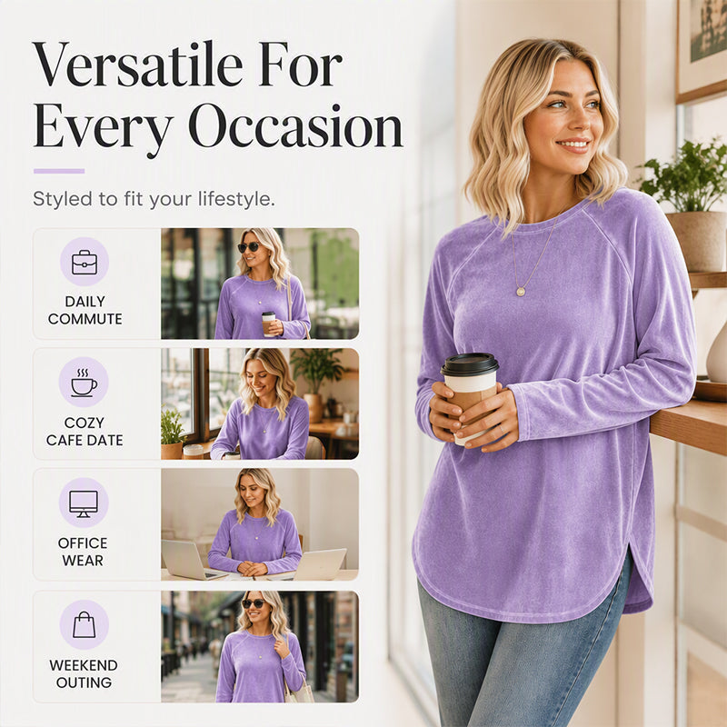 ✨ Easy Everyday Essential | Women’s Relaxed Crew-Neck Top