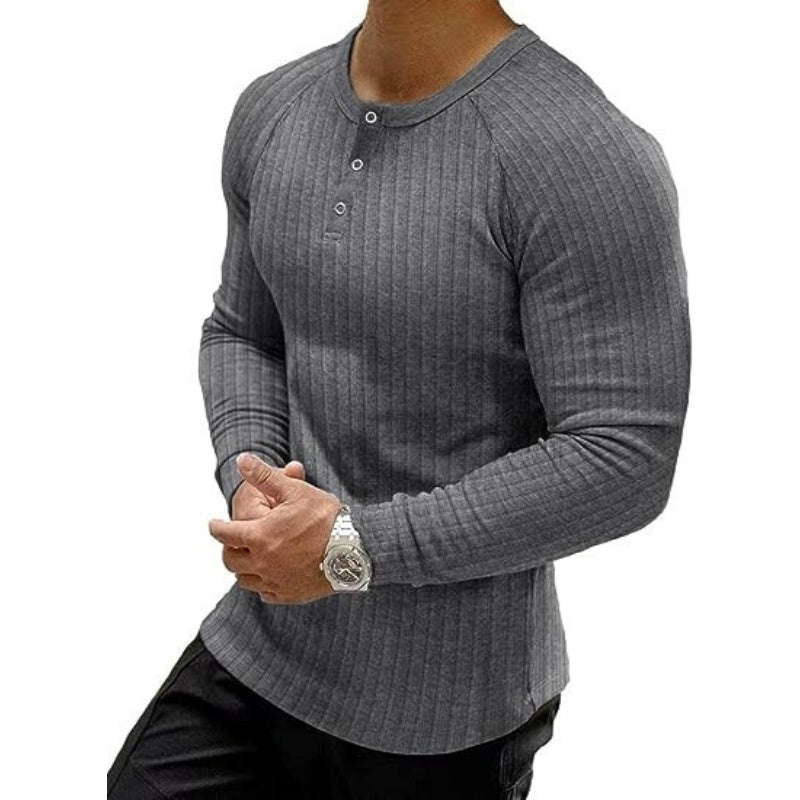 👕 NÃO É SÓ MAIS UMA CAMISETA | Henley Masculina Canelada -50%