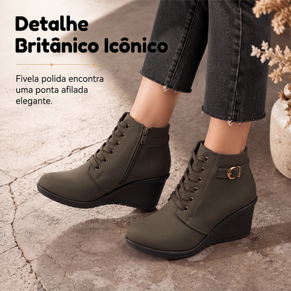 🔥 50% OFF HOJE! 👢 Botas Femininas com Salto Anabela Confortável – Elegantes, Versáteis e Perfeitas Para o Dia a Dia ✨