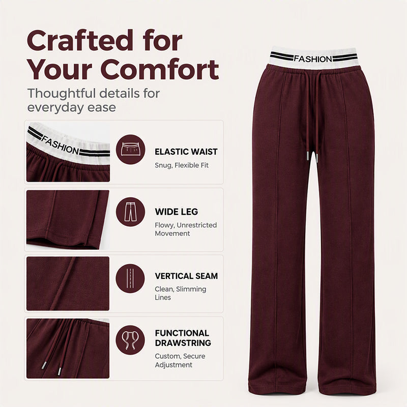 Women's High-Waist Wide-Leg Sweatpants