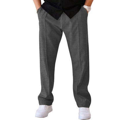 🏷️ Easy Fit, Everyday Style | Men's Drawstring Straight-Leg Pants
