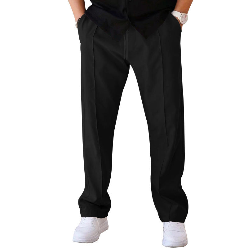 🏷️ Easy Fit, Everyday Style | Men's Drawstring Straight-Leg Pants