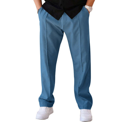 🏷️ Easy Fit, Everyday Style | Men's Drawstring Straight-Leg Pants