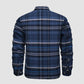 Flanellskjortejakke for menn Langermet, vattert og rutete jakke med vattert fôr Knap ned Tykt yttertøy til vinteren