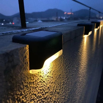 LED solcellelampe sti trapp utendørs vanntett vegglampe🔥Kjøp mer Spar mer