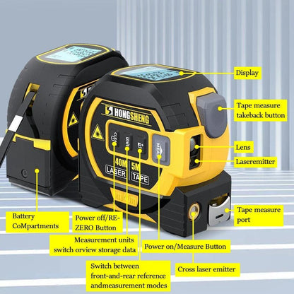 🔥Gratis levering - 3 i 1 infrarødt lasermåleinstrument med laserstråle