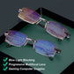 2023 Nye safirbriller med høy hardhet og anti-blått, progressive briller for både fjern- og nærlesing✨