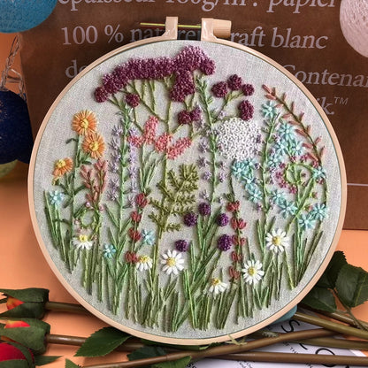 49% RABATT - Perfekt gave - Broderiramme-blomstersett for nybegynnere