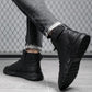 🔥Gratis levering - Allsidige, allsidige ankelstøvler i ekte skinn i svart for menn