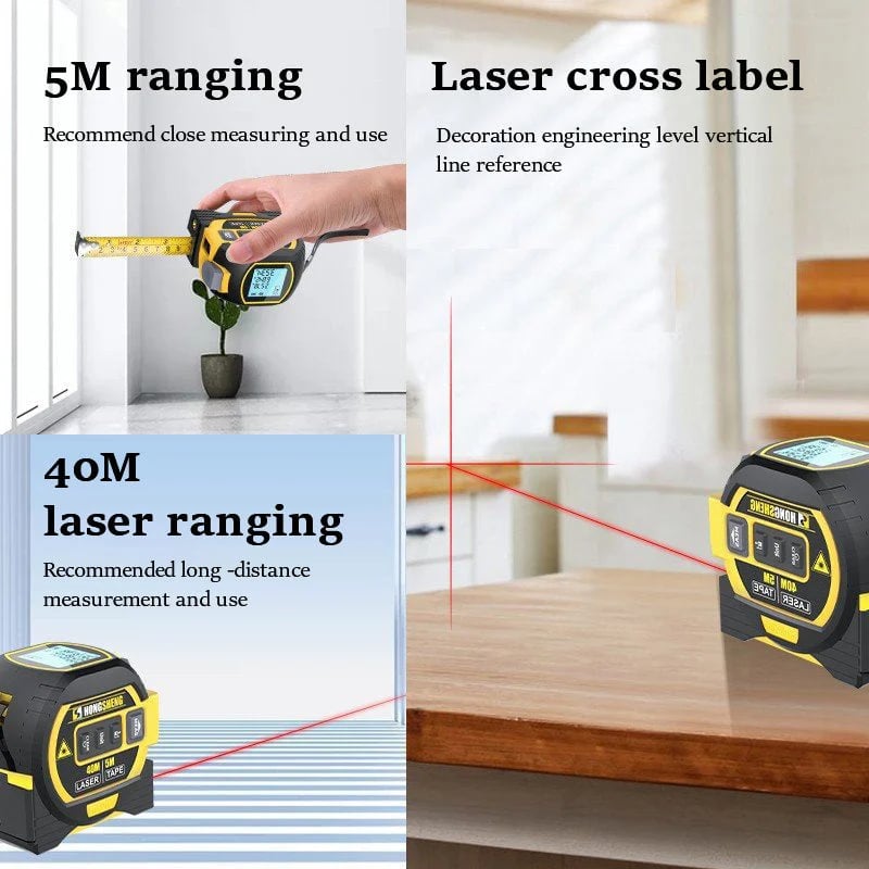 🔥Gratis levering - 3 i 1 infrarødt lasermåleinstrument med laserstråle