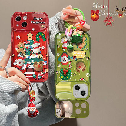 🎄Juletreanheng Flip Mirror-deksel til iPhone🎅