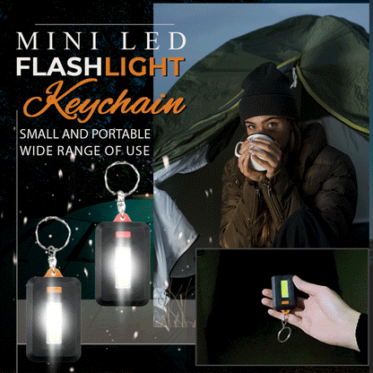 Mini LED-lommelykt med nøkkelring