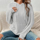 【Kjøp 2 og få gratis frakt】Strikket genser med hette og lommer for kvinner